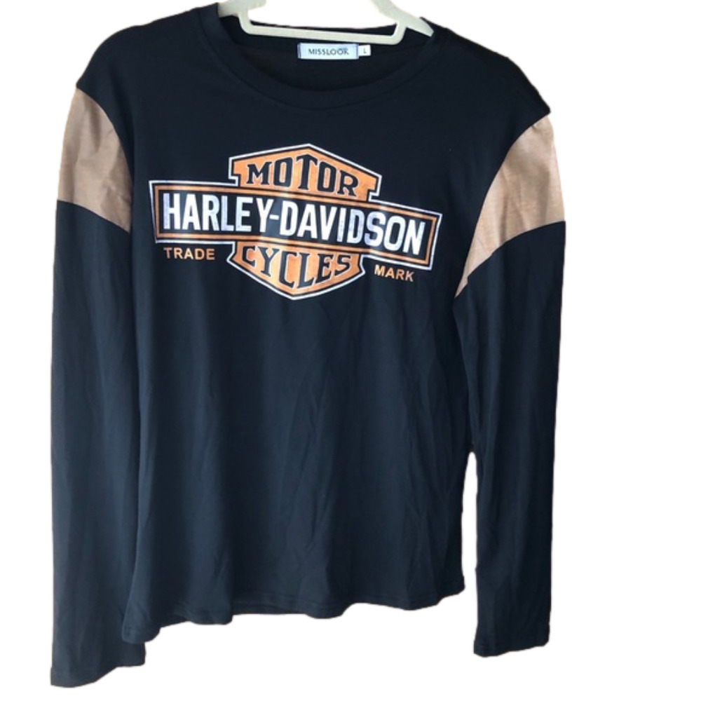 Harley-Davidson Long Sleeve with Faux Leather